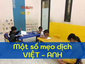 Một số mẹo dịch Việt - Anh