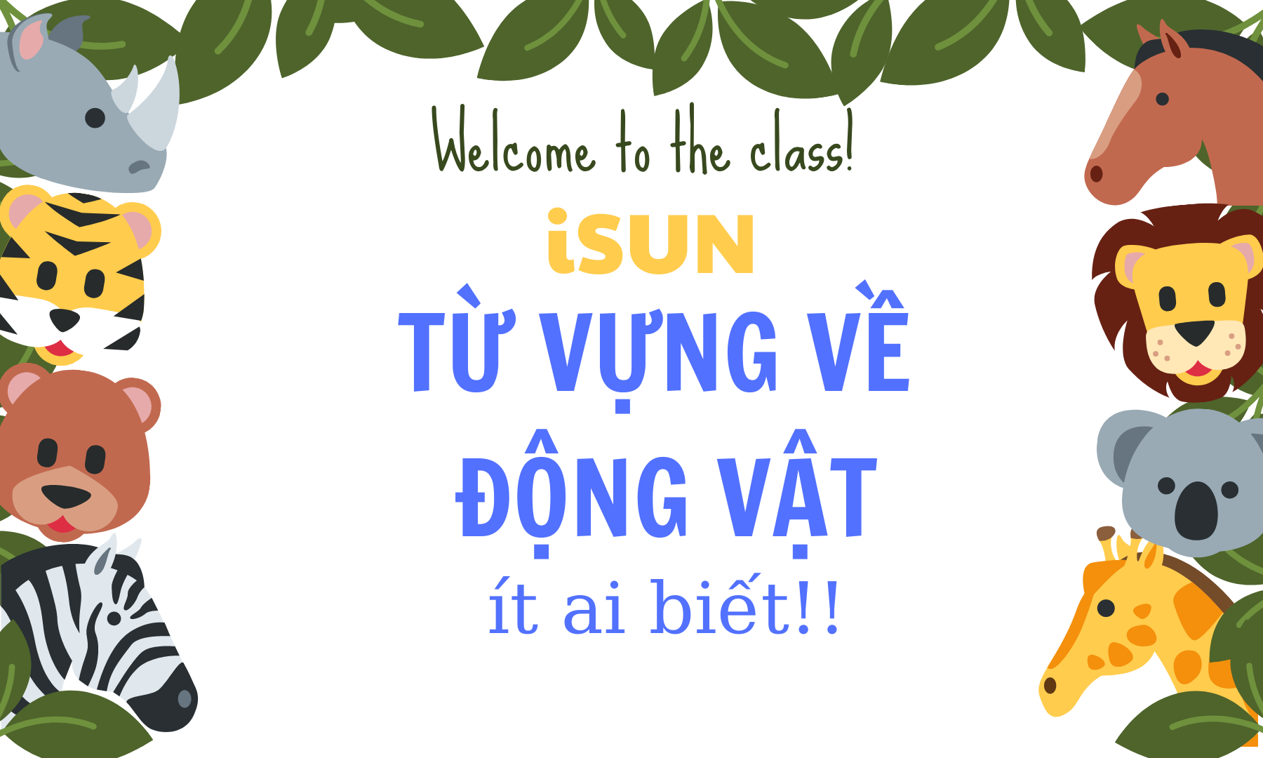 TỪ VỰNG VỀ ĐỘNG VẬT ít ai biết!!