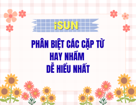 PHÂN BIỆT CÁC CẶP TỪ HAY NHẦM DỄ HIỂU NHẤT